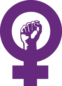 Logo Weltfrauentag Feminismus in lila