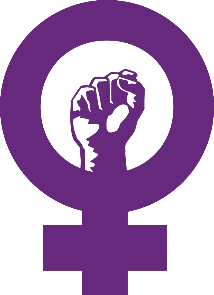 Logo Weltfrauentag Feminismus in lila